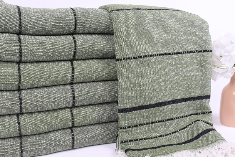 Guest Towel, Bridesmaid Gift, 70x40 Cotton Striped Towel, Custom Towel, Best Friend Gift, Best lightweight Turkish towel for travel USA, Unique Gift - 2