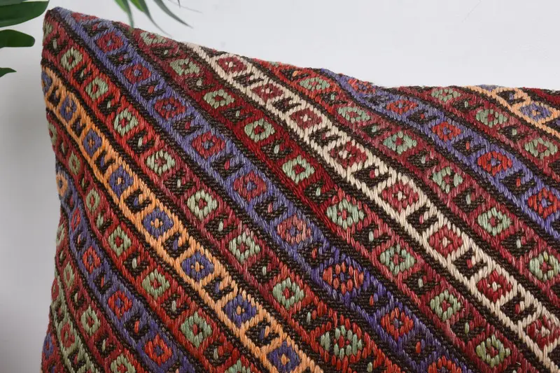 12x24 Red Pillow, Designer Throw Cushion Case, Cushion, Kilim Cushion Sham, Pillow for Couch, Bohemian Cushion Cushion Case, Kilim Pillow Cover - 2