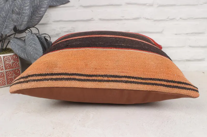 Neutral Pillow, Ikat Cushion Case, Gift Pillow, Turkish Pillow, Bohemian Cushion Pillow Sham, Cushion Cover, Antique Pillows, 16x16 Red Pillow Cover - 5