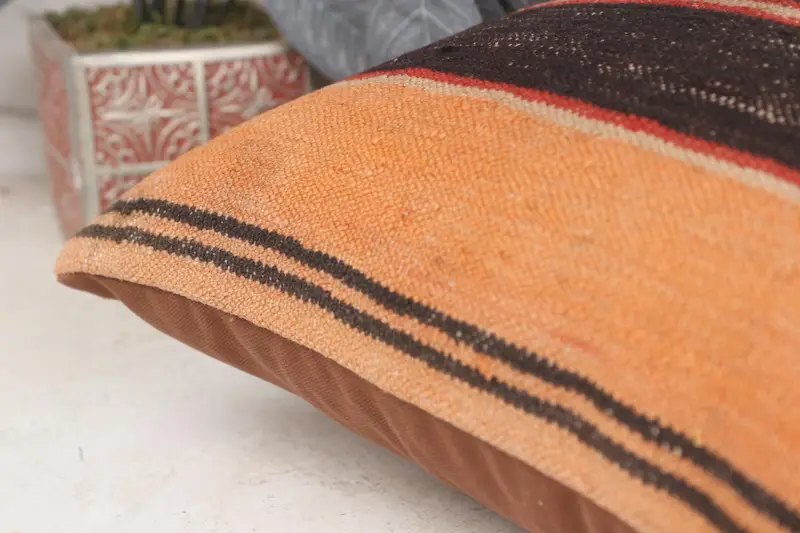 Neutral Pillow, Ikat Cushion Case, Gift Pillow, Turkish Pillow, Bohemian Cushion Pillow Sham, Cushion Cover, Antique Pillows, 16x16 Red Pillow Cover - 7