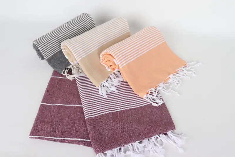 Maid Of Honor Gift, 70x40 Cotton Striped Towel, Unique Wedding Gift, Hammam towel, Turkish Towel USA, Fouta towel, Turkish Towel Monogram, Gym Towel - 4