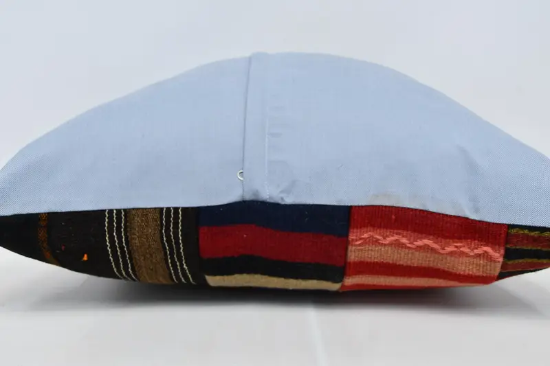 Handmade Rug Seat Pillow Cover, Cushion, 28x28 Brown Pillow, Turkish Pillow, Handwoven Pillow, Turkish Kilim Pillow, Throw Kilim Pillow - 5