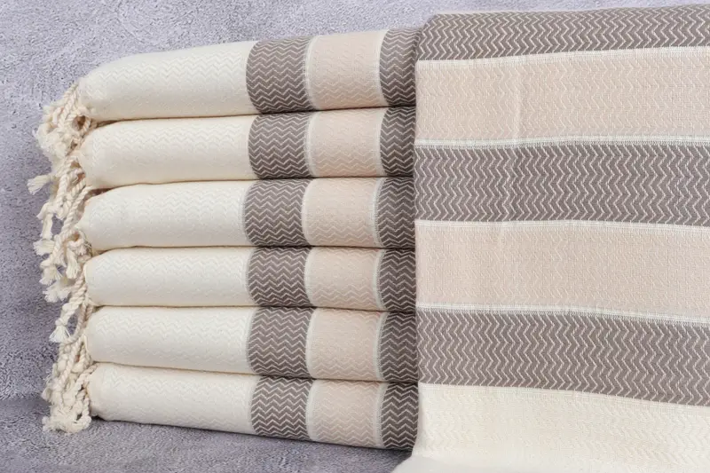 Family Gift Basket, 68x40 Cotton Herringbone Towel, Gift For Mom, Sand-resistant towel, Embroidered Towel, Bachelor Gifts, Turkish Towel Bulk - 1