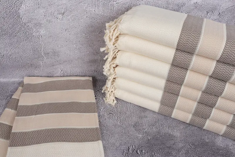 Family Gift Basket, 68x40 Cotton Herringbone Towel, Gift For Mom, Sand-resistant towel, Embroidered Towel, Bachelor Gifts, Turkish Towel Bulk - 2