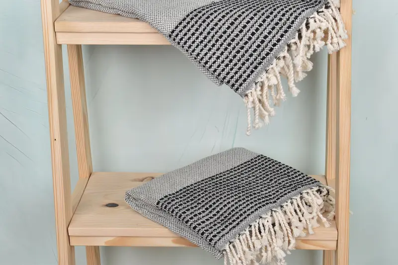 Handwoven organic Turkish towel for spa, Wedding Favors, 70x36 Cotton Striped Towel, Gift For Her, Personalized Gifts, Gift For Boyfriend - 9