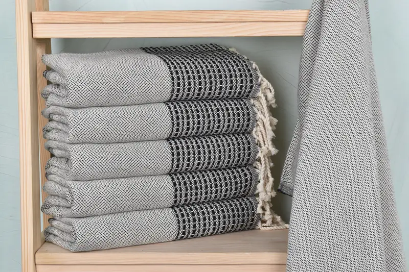Handwoven organic Turkish towel for spa, Wedding Favors, 70x36 Cotton Striped Towel, Gift For Her, Personalized Gifts, Gift For Boyfriend - 3
