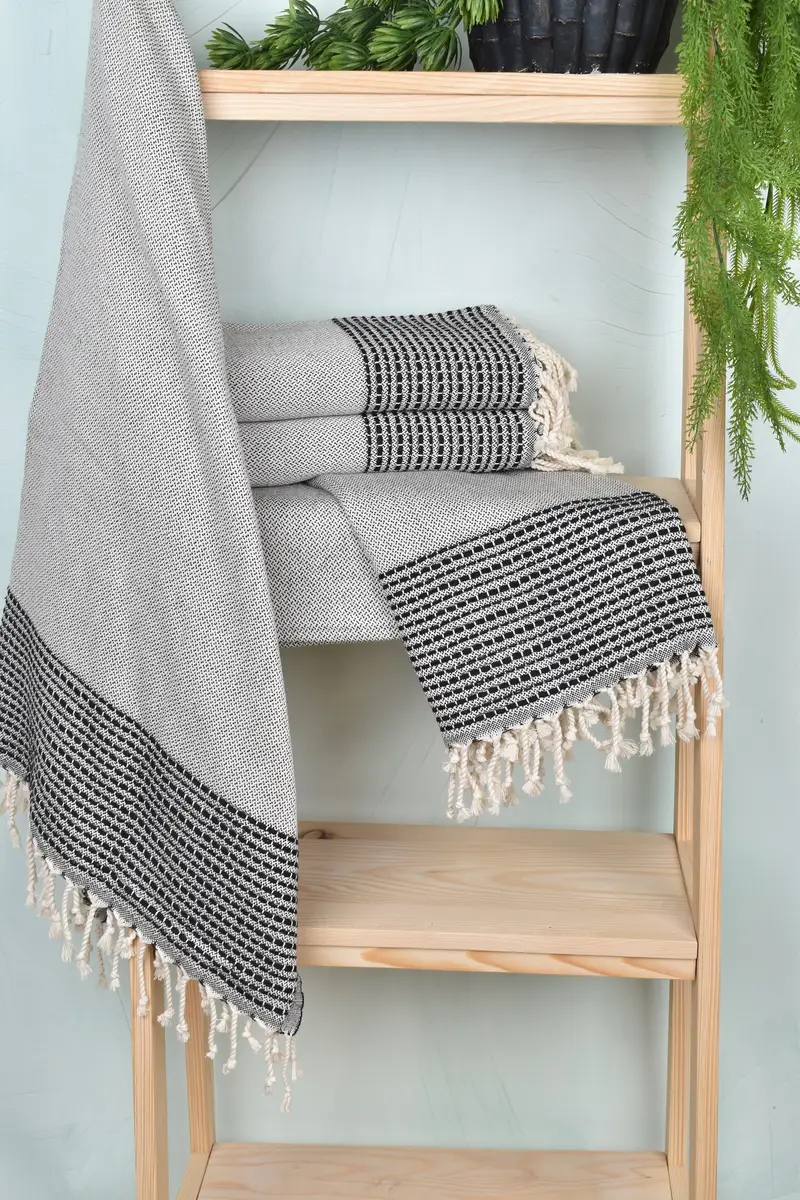 Handwoven organic Turkish towel for spa, Wedding Favors, 70x36 Cotton Striped Towel, Gift For Her, Personalized Gifts, Gift For Boyfriend - 12