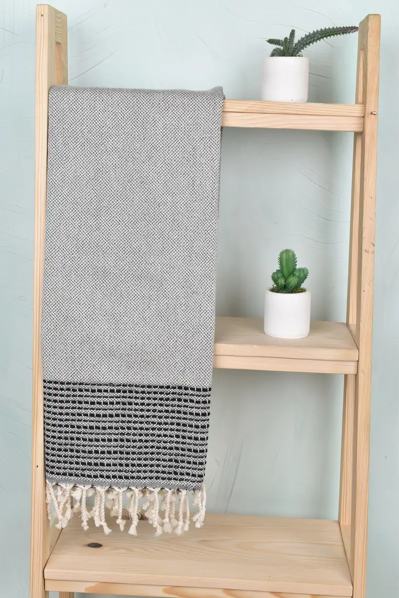 Handwoven organic Turkish towel for spa, Wedding Favors, 70x36 Cotton Striped Towel, Gift For Her, Personalized Gifts, Gift For Boyfriend - 16