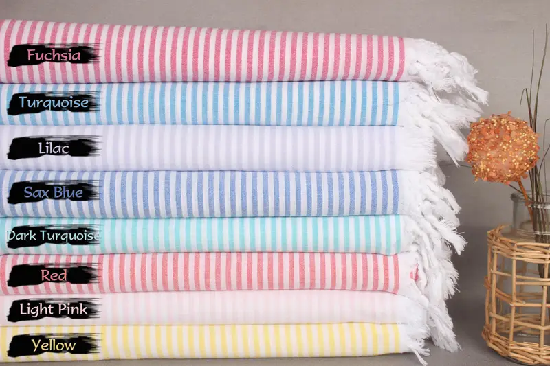 Yoga Towel, 68x36 Cotton Striped Towel, Personalized Beach Towel, Bulk Order Towel, Summer Gift, Lightweight Turkish towel, Halloween Gifts - 2