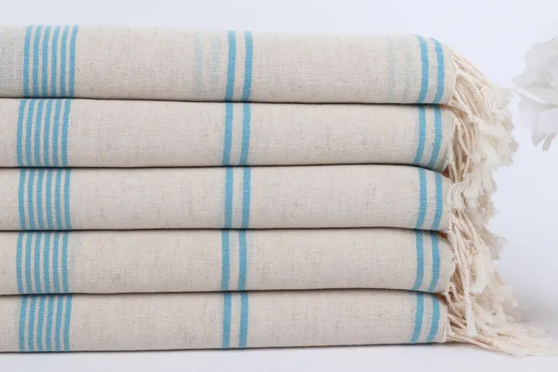Personalized Towel, Spa Towel, Eco-friendly Turkish peshtemal towel, Christmas Gift, Turkish bath towel, 80x36 Cotton Striped Towel, Bridesmaid Gift - 3