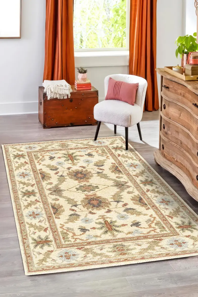 エレガントなプリントラグ：モダンなデザイン、柔らかい生地、ユニークなパターン。