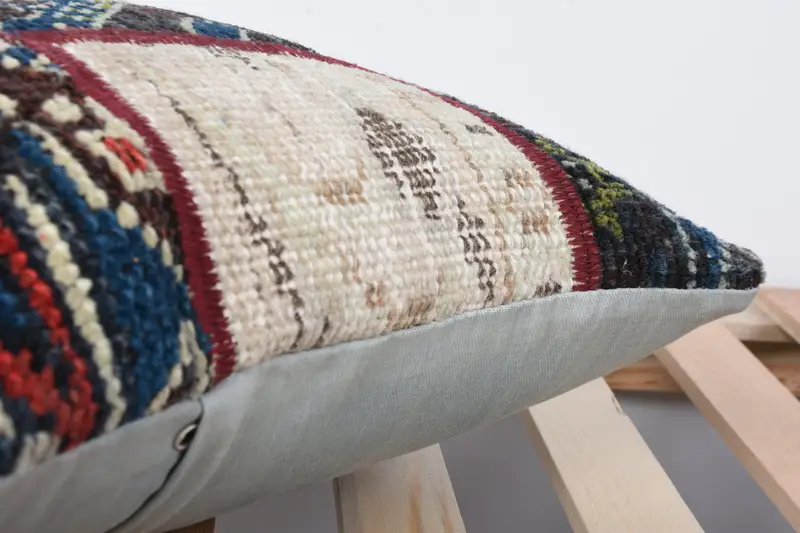 Boho Pillow, Home Decor Pillow, Couch Cushion, 16x16 Blue Pillow Case, Cushion Case, Vintage Pillow, Pet Cushion Case, Bohemian Cushion Cushion Case - 7