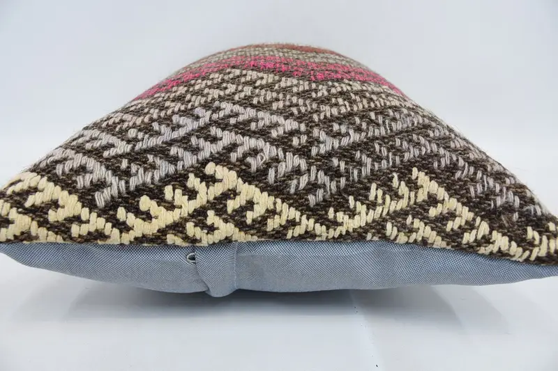 Antique Pillows, Decorative Cushion Cover, Kilim Cushion Sham, 16x24 Red Cushion, Kilim Pillow, Ethnic Throw Pillow Case, Cushion Cover - 5