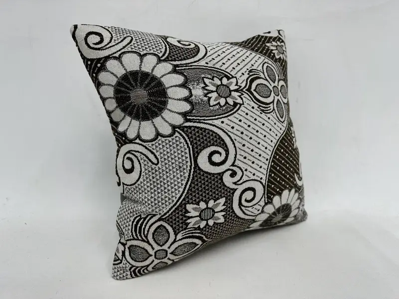 Boho Pillow, Vintage Throw Cushion Case, Rustic Cushion Case, Pillow for Couch, Handmade Kilim Cushion, Pillow Sham, 18x18 White Cushion Cover - 3
