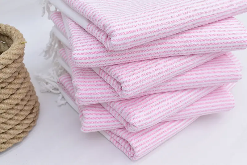 Beach Towel Bulk, Turkish beach towel, Lightweight towel, 70x36 Cotton Striped Towel, Bachelorette Party Favor, Embroidered Beach Towel - 5