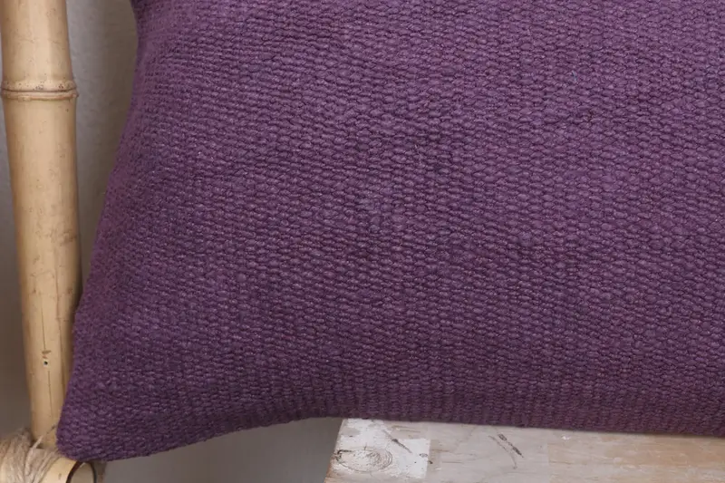 Natural Pillow, 12x43 Purple Cushion Cover, Boho Pillow, Vintage Pillow, Throw Kilim Pillow, Cushion Case, Accent Cushion Cover - 3