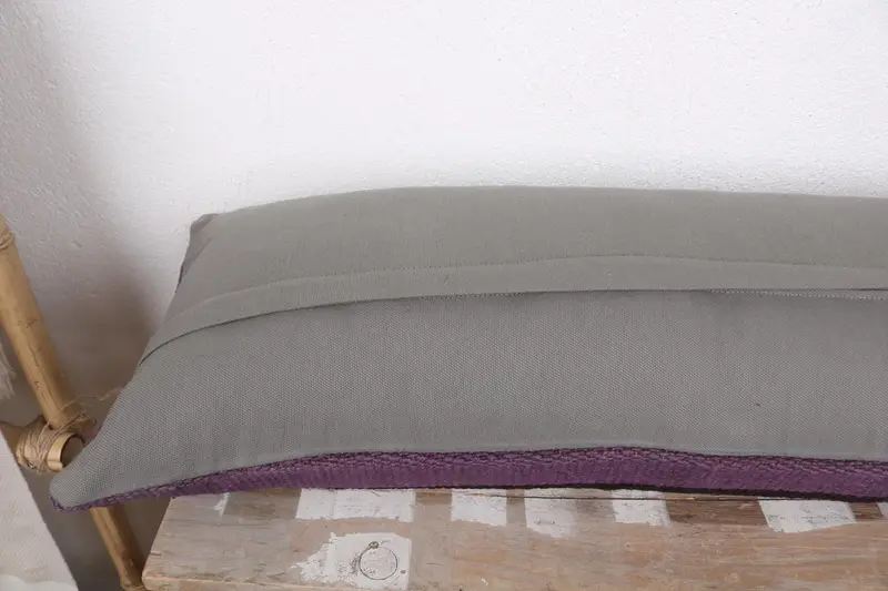 Natural Pillow, 12x43 Purple Cushion Cover, Boho Pillow, Vintage Pillow, Throw Kilim Pillow, Cushion Case, Accent Cushion Cover - 7