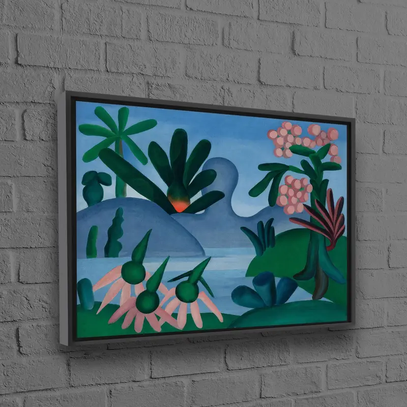 Lienzo surrealista abstracto: arte moderno de Tarsila do Amaral