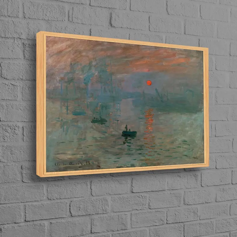 Modern Canvas Print: Monet's Sunset, Abstract Impressionism