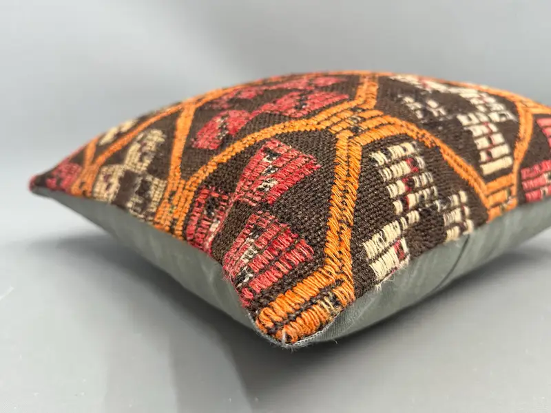 Pillow Cover, Cotton Pillow, Antique Pillows, Pillow for Couch, Crochet Pattern Cushion Cover, Gift Pillow, 20x20 Brown Pillow Case - 6
