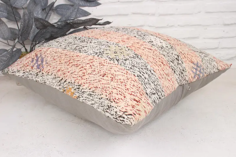 Cubierta de almohada de silla de oficina, cojín rosa 20x20, almohadas antiguas, cubierta de simulación de almohada boho, almohada turca, almohada de almohada étnica, almohada - 6