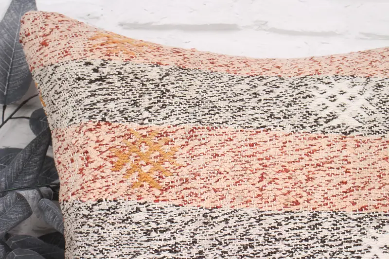 Cubierta de almohada de silla de oficina, cojín rosa 20x20, almohadas antiguas, cubierta de simulación de almohada boho, almohada turca, almohada de almohada étnica, almohada - 2
