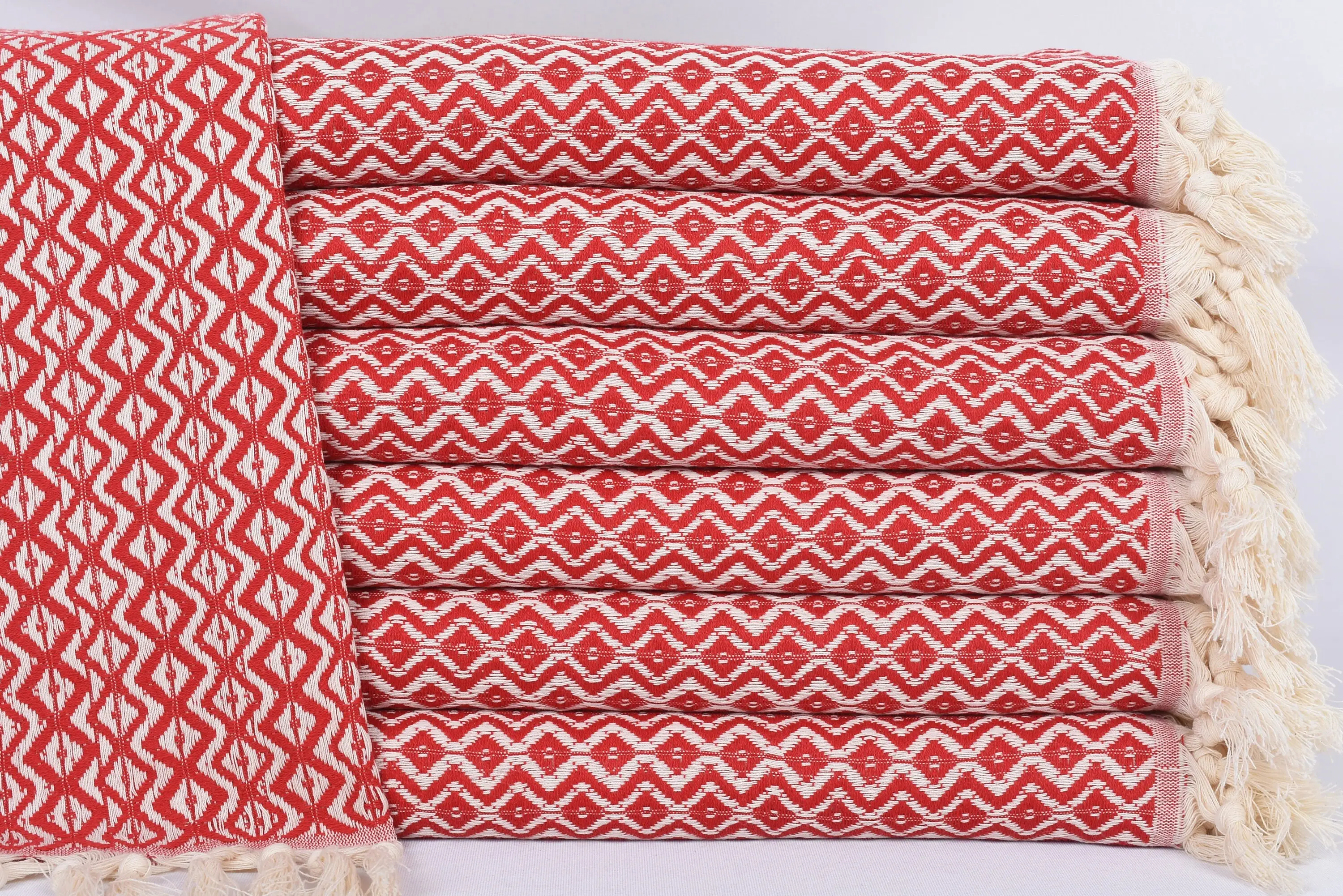 Personalized Hand Towel Turkish Cotton Red Diamond, 36x18 Inches - 1