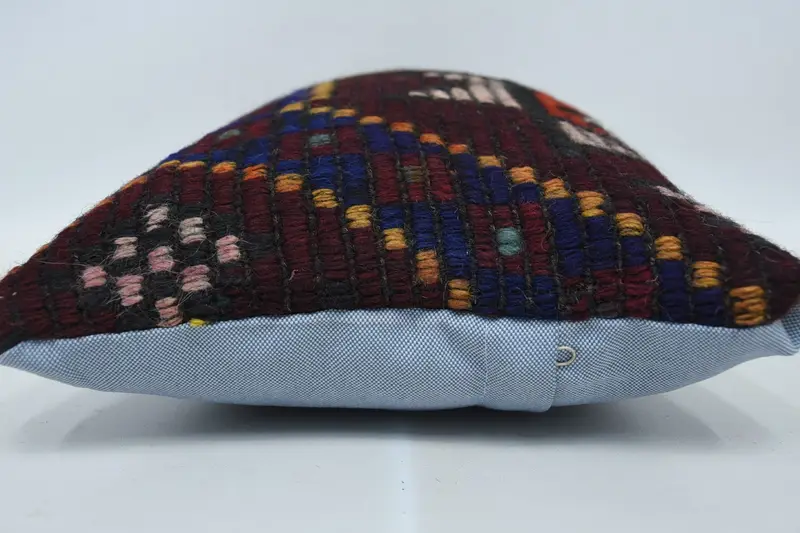 Pillow Case, Pillow for Couch, 12x20 Brown Pillow Sham, Ethnic Pillow, Turkish Kilim Pillow, Bolster Pillow Case, Ethnical Kilim Rug Pillow - 5