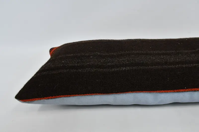 Pillow Case, Aztec Cushion, Kilim Pillow Cover, Kilim Pillow, Decorative Cushion Case, 12x36 Brown Pillow Cover, Vintage Kilim Throw Pillow - 6