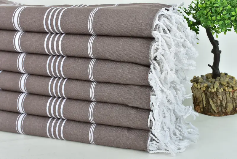 70x40 Cotton Striped Towel, Organic Cotton Towel, Monogrammed Beach Towel, Guest Towel, Large Turkish Towel, Custom Gift, Anniversary Gift For Her - 3