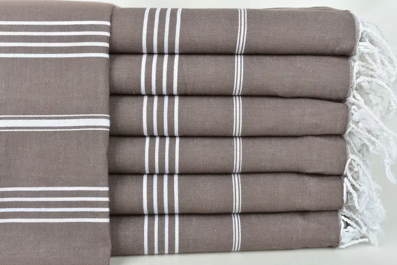 70x40 Cotton Striped Towel, Organic Cotton Towel, Monogrammed Beach Towel, Guest Towel, Large Turkish Towel, Custom Gift, Anniversary Gift For Her - 1