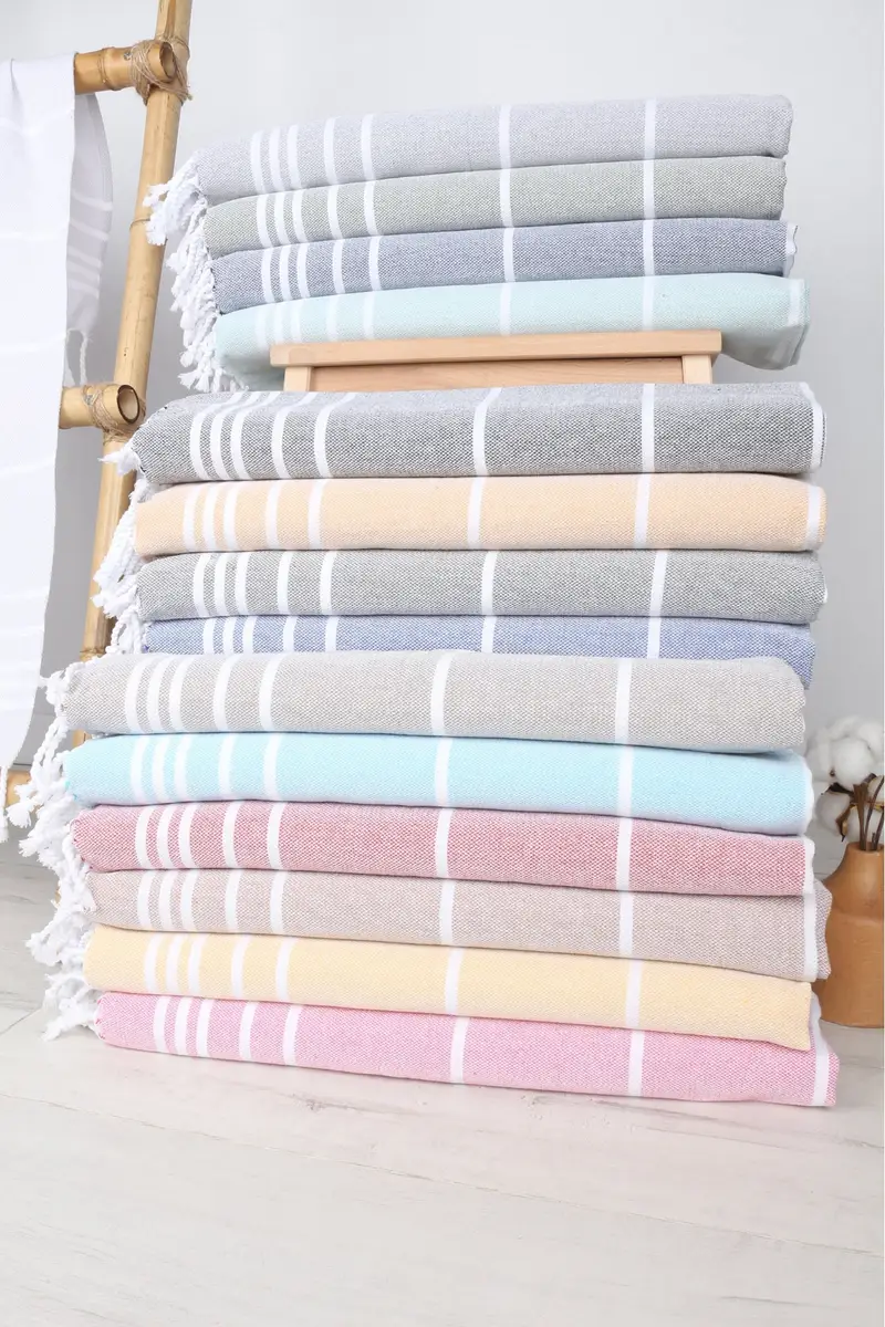 Bachelor Towel, 38x18 Cotton Striped Towel, Gym Towel, Monogram Kitchen Towel, Personalized Bridesmaid Gift, Bathroom Towels, Wedding Gift - 3