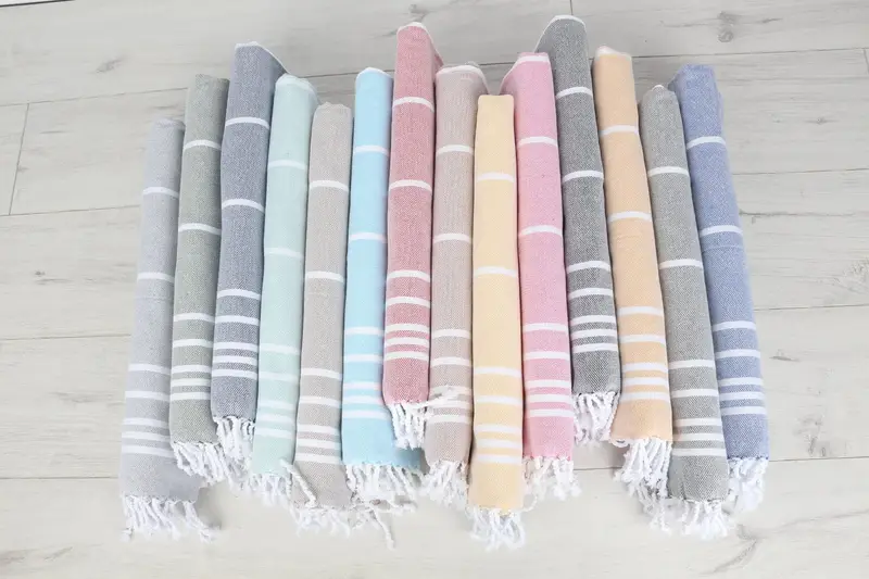 Bachelor Towel, 38x18 Cotton Striped Towel, Gym Towel, Monogram Kitchen Towel, Personalized Bridesmaid Gift, Bathroom Towels, Wedding Gift - 5