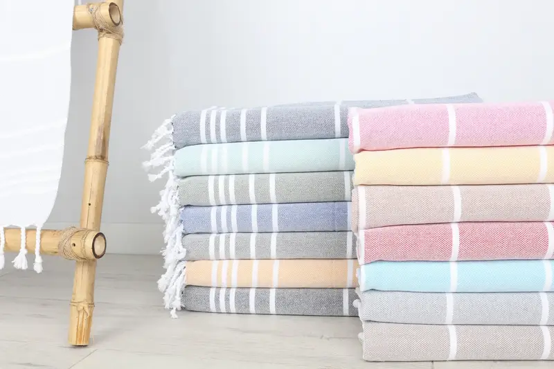 Bachelor Towel, 38x18 Cotton Striped Towel, Gym Towel, Monogram Kitchen Towel, Personalized Bridesmaid Gift, Bathroom Towels, Wedding Gift - 2