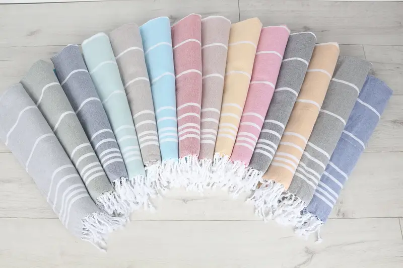 Bachelor Towel, 38x18 Cotton Striped Towel, Gym Towel, Monogram Kitchen Towel, Personalized Bridesmaid Gift, Bathroom Towels, Wedding Gift - 6