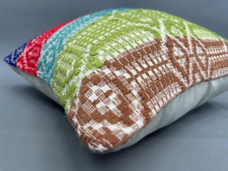 Pillow Cover, 18x18 Green Pillow, Handmade Kilim Cushion, Vintage Pillow, Bright Cushion Cover, Interior Designer Pillow, Pillow for Sofa - 6