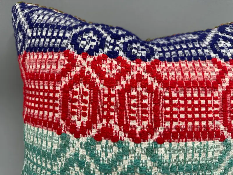 Pillow Cover, 18x18 Green Pillow, Handmade Kilim Cushion, Vintage Pillow, Bright Cushion Cover, Interior Designer Pillow, Pillow for Sofa - 5