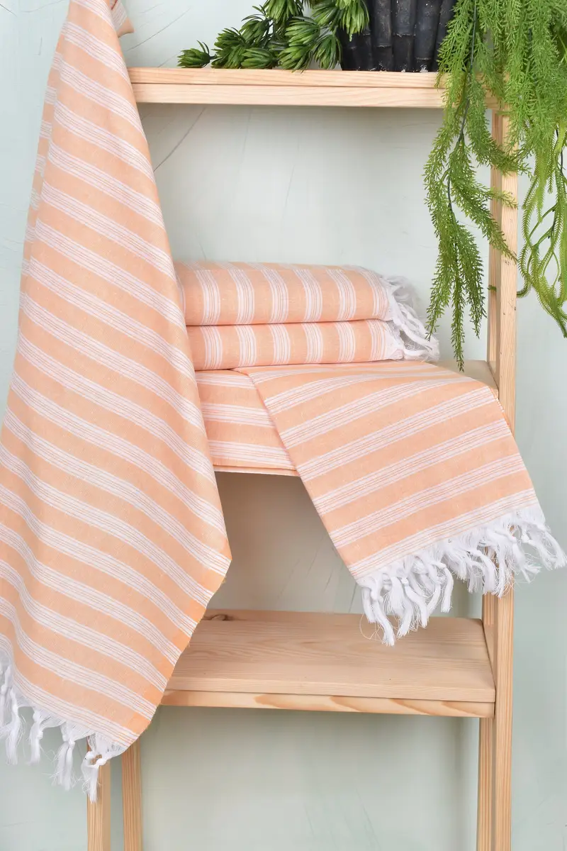 70x40 Cotton Striped Towel, Birthday Gift, Bridal Shower Favors, Summer Towel, Personalized Wedding Gift, Unique Wedding Gift, Bridal Shower Gift - 6