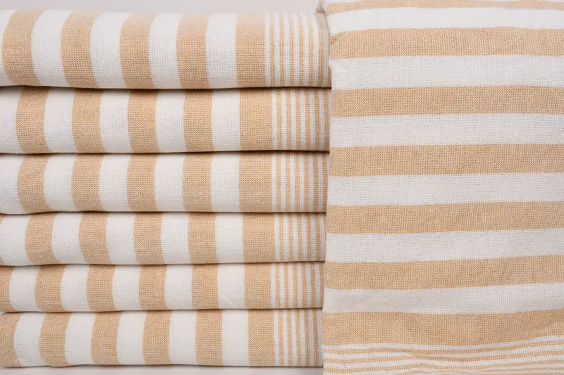 Personalized Turkish Towel, Quick-Dry Beach Towel, Bridal Shower Favor, Beach Towel Monogram, Best Friend Gift, 68x40 Cotton Striped Terry Towel - 1
