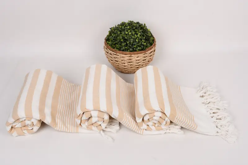Personalized Turkish Towel, Quick-Dry Beach Towel, Bridal Shower Favor, Beach Towel Monogram, Best Friend Gift, 68x40 Cotton Striped Terry Towel - 8