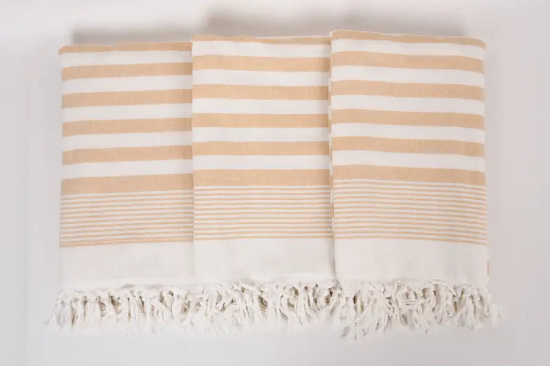 Personalized Turkish Towel, Quick-Dry Beach Towel, Bridal Shower Favor, Beach Towel Monogram, Best Friend Gift, 68x40 Cotton Striped Terry Towel - 7