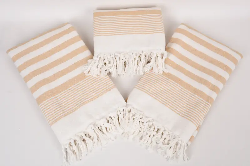 Personalized Turkish Towel, Quick-Dry Beach Towel, Bridal Shower Favor, Beach Towel Monogram, Best Friend Gift, 68x40 Cotton Striped Terry Towel - 6