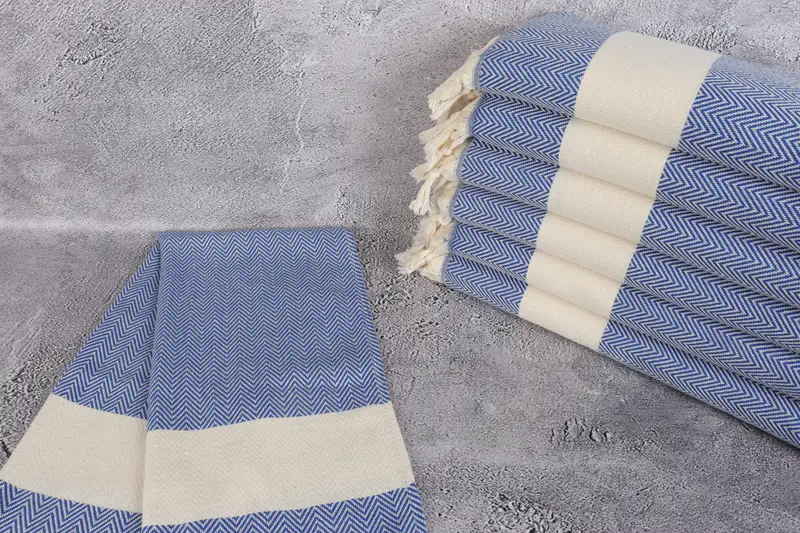 36x18 Cotton Herringbone Towel, Birthday Gift, Holiday Towel, Kitchen Towel, Wedding Anniversary Gift, Personalized Hand Towel, Personalized Gifts - 2