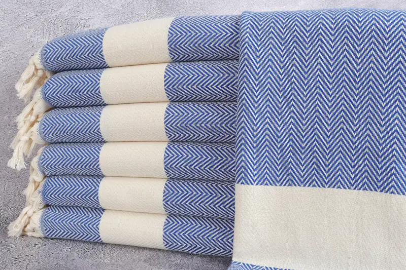 36x18 Cotton Herringbone Towel, Birthday Gift, Holiday Towel, Kitchen Towel, Wedding Anniversary Gift, Personalized Hand Towel, Personalized Gifts - 1