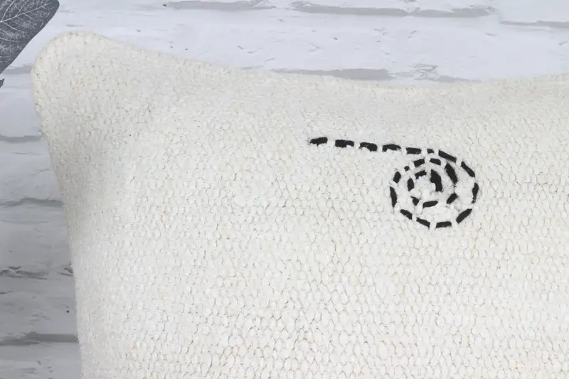 20x20 White Pillow Cover, Vintage Kilim Throw Pillow, Cushion Cover, Interior Designer Pillow, Boho Pillow Sham Cover - 2