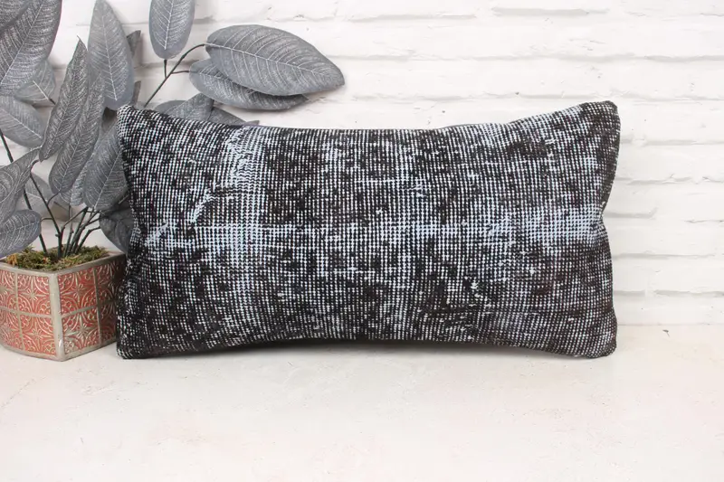 Handmade Pillow, Pillow Cover, 12x24 Brown Pillow, Wool Kilim Pillow Pillow Case, Boho Pillow, Gift Pillow, Kilim Pillow Cover - 1