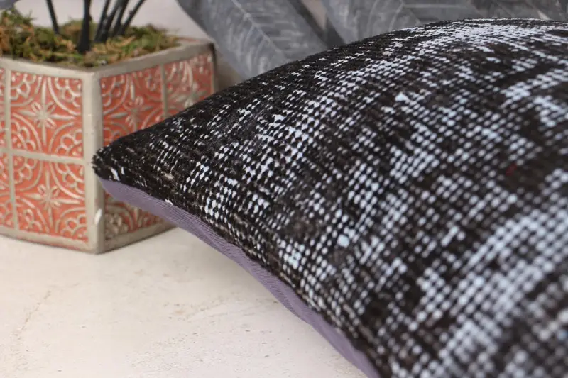 Handmade Pillow, Pillow Cover, 12x24 Brown Pillow, Wool Kilim Pillow Pillow Case, Boho Pillow, Gift Pillow, Kilim Pillow Cover - 7