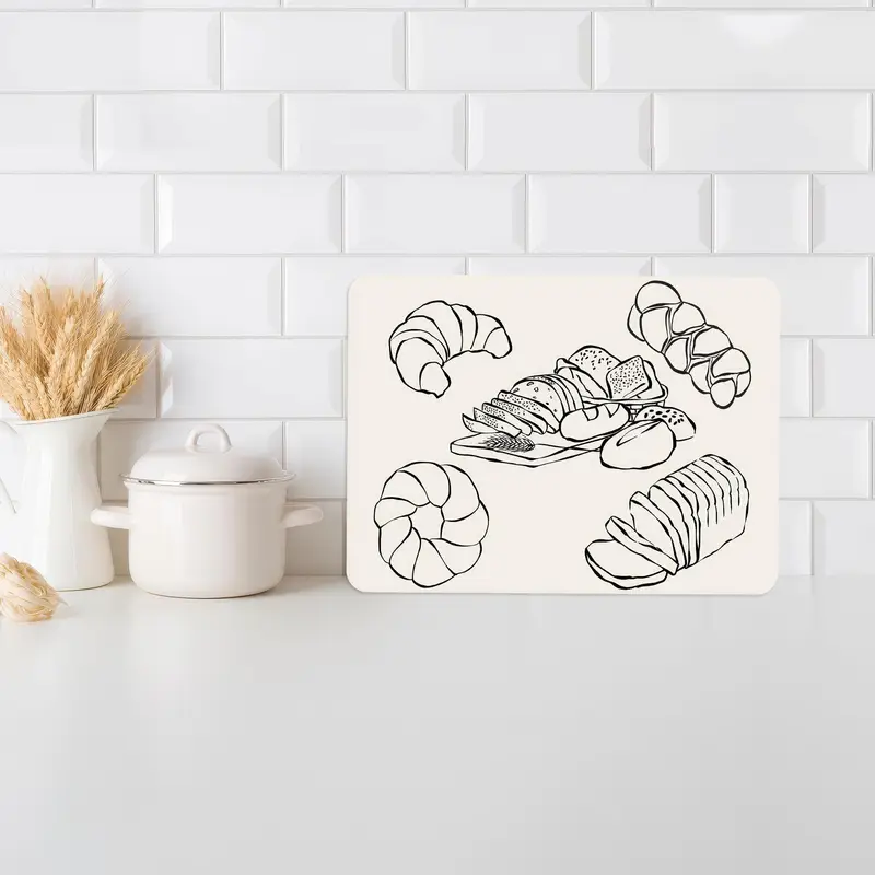 Tempered Glass Cutting Board, Non-Slip Feet, Modern Kitchen Essential