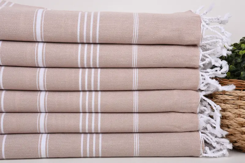 Bathroom Towel, Custom Beach Towel, Spa Towel, Fouta towel, Turkish Towel Set, Custom Turkish Towel, Handmade Gift, 70x40 Cotton Striped Towel - 2