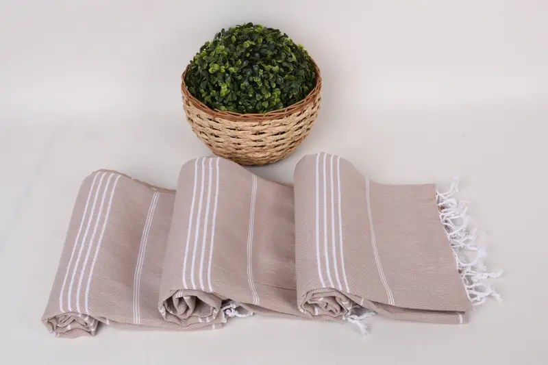 Bathroom Towel, Custom Beach Towel, Spa Towel, Fouta towel, Turkish Towel Set, Custom Turkish Towel, Handmade Gift, 70x40 Cotton Striped Towel - 8